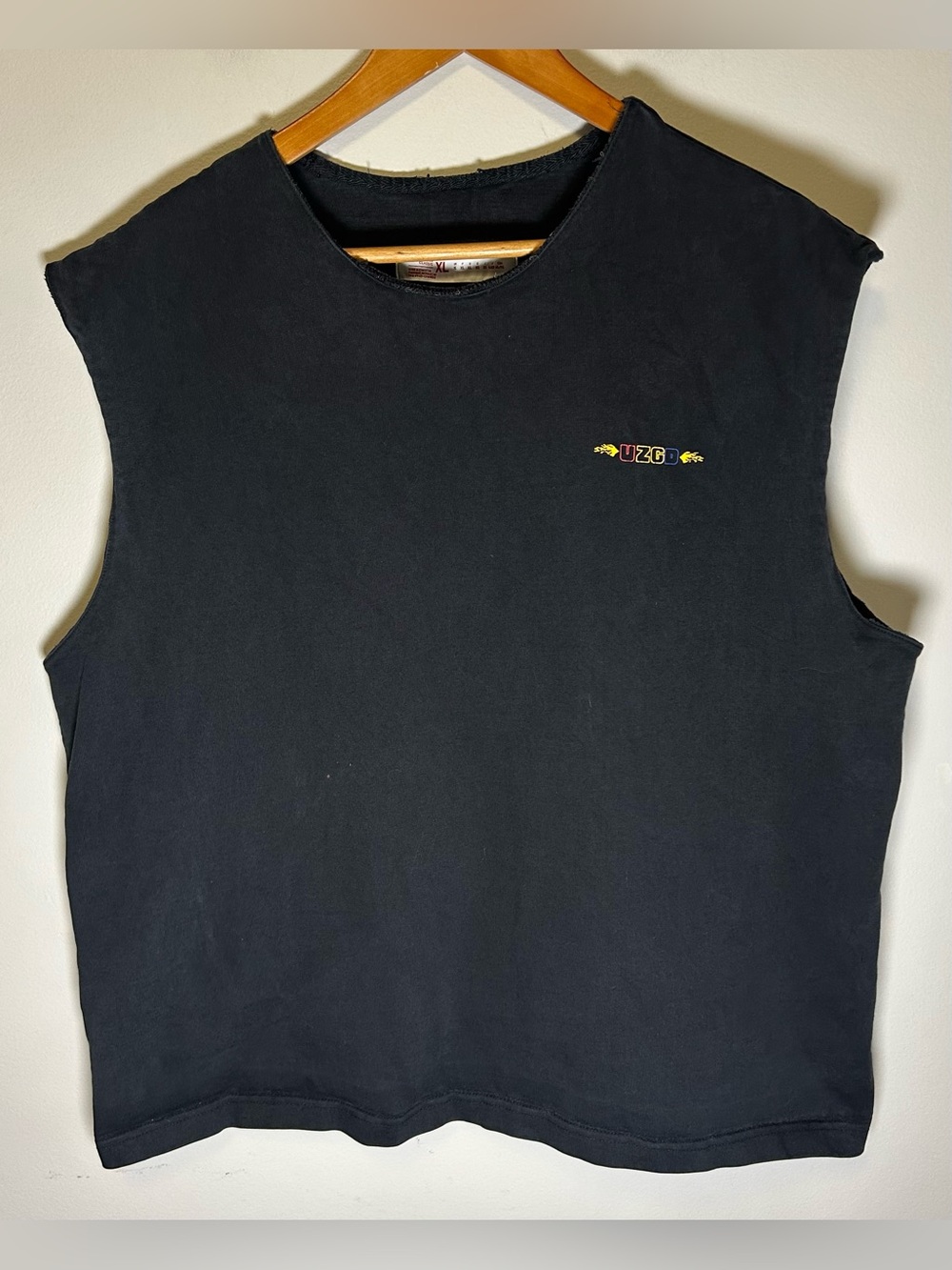 Pyer Moss x Reebok Classic Men’s Tank Shirt XL Black Raw Edge UZGD Hands Logo
